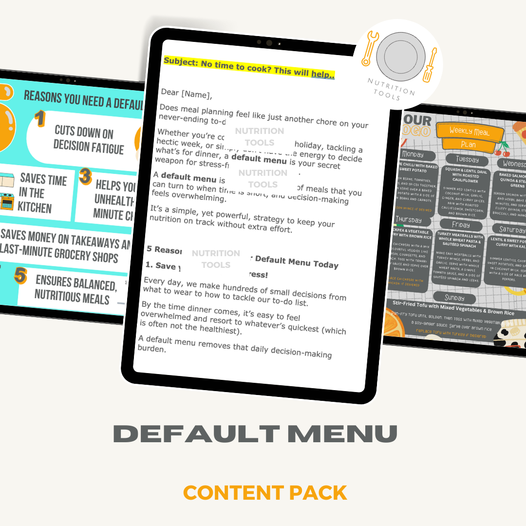 Default Menu Content Pack
