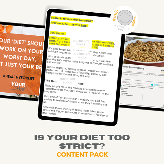 Is your diet too strict? Content Pack