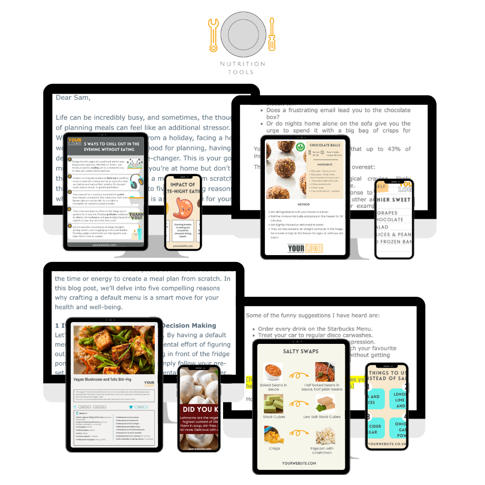 Monthly Nutrition Tools Bundle £10 OFF = £19 per month