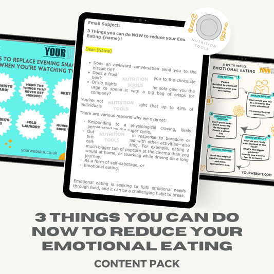 3 Things you can do NOW to reduce your Emotional Eating Content Pack