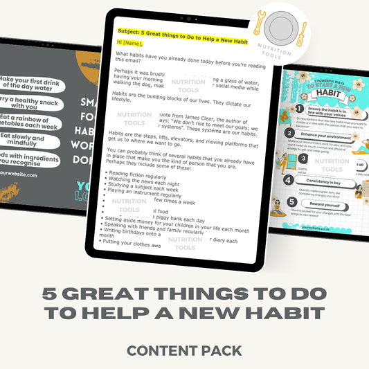 5 Great things to do to help a New Habit Content Pack