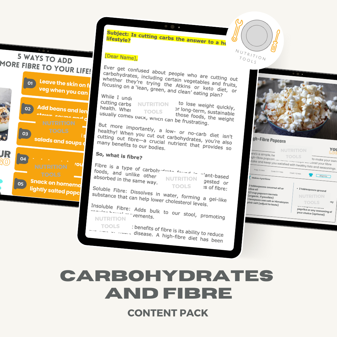 Carbohydrates and Fibre Content Pack