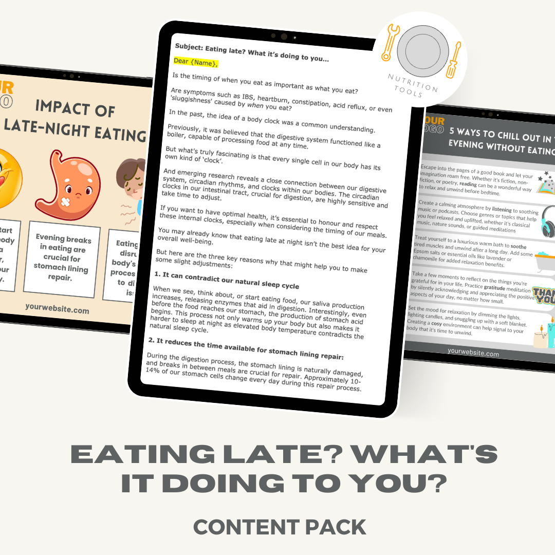 Eating Late? What's it doing to you? Content Pack