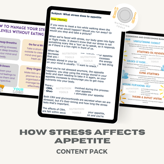 How Stress affects Appetite Content Pack