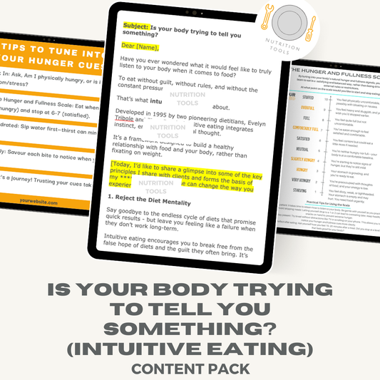 Is your body trying to tell you something? (Intuitive Eating) Content Pack