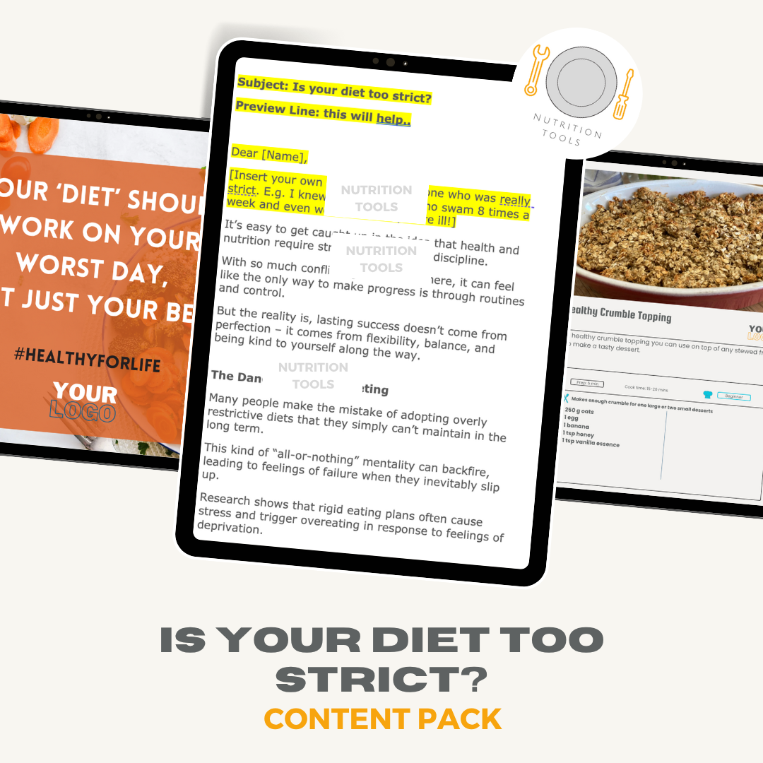 Is your diet too strict? Content Pack