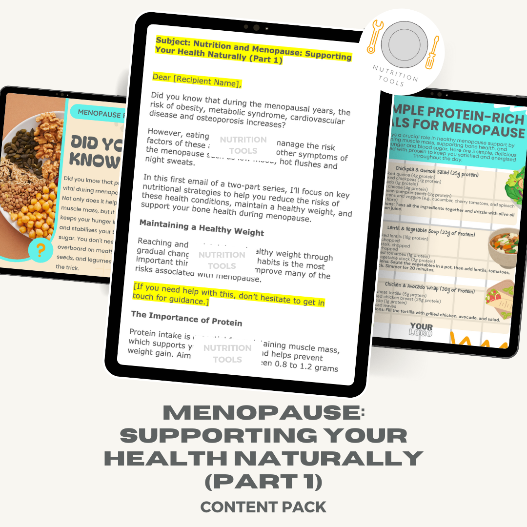 Menopause: Supporting Your Health Naturally (Part 1) Content Pack