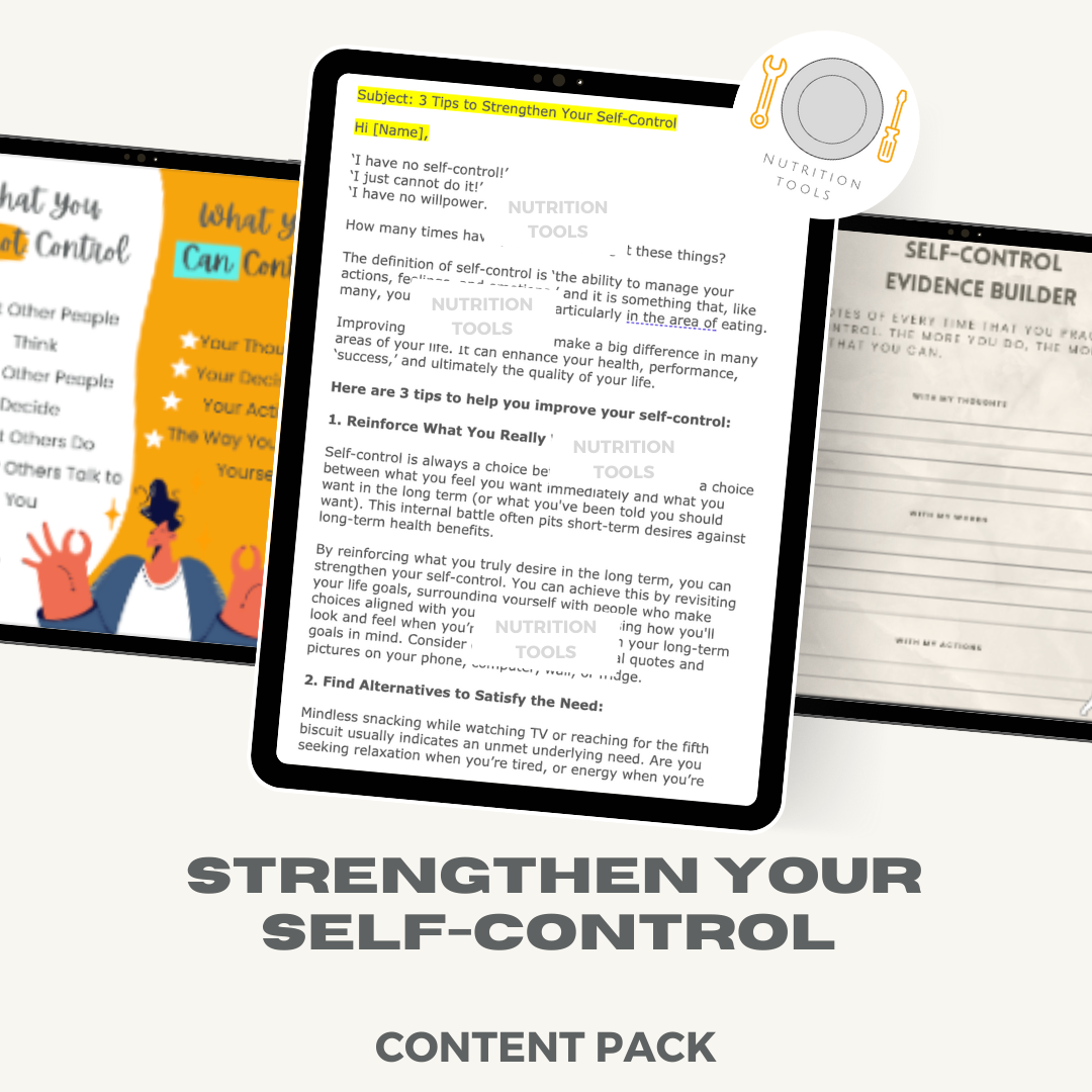 Strengthen your Self-Control Content Pack