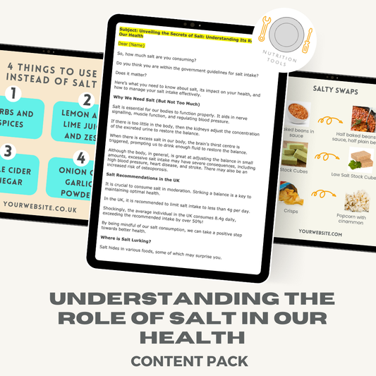 Understanding the Role of Salt in your Health Content Pack